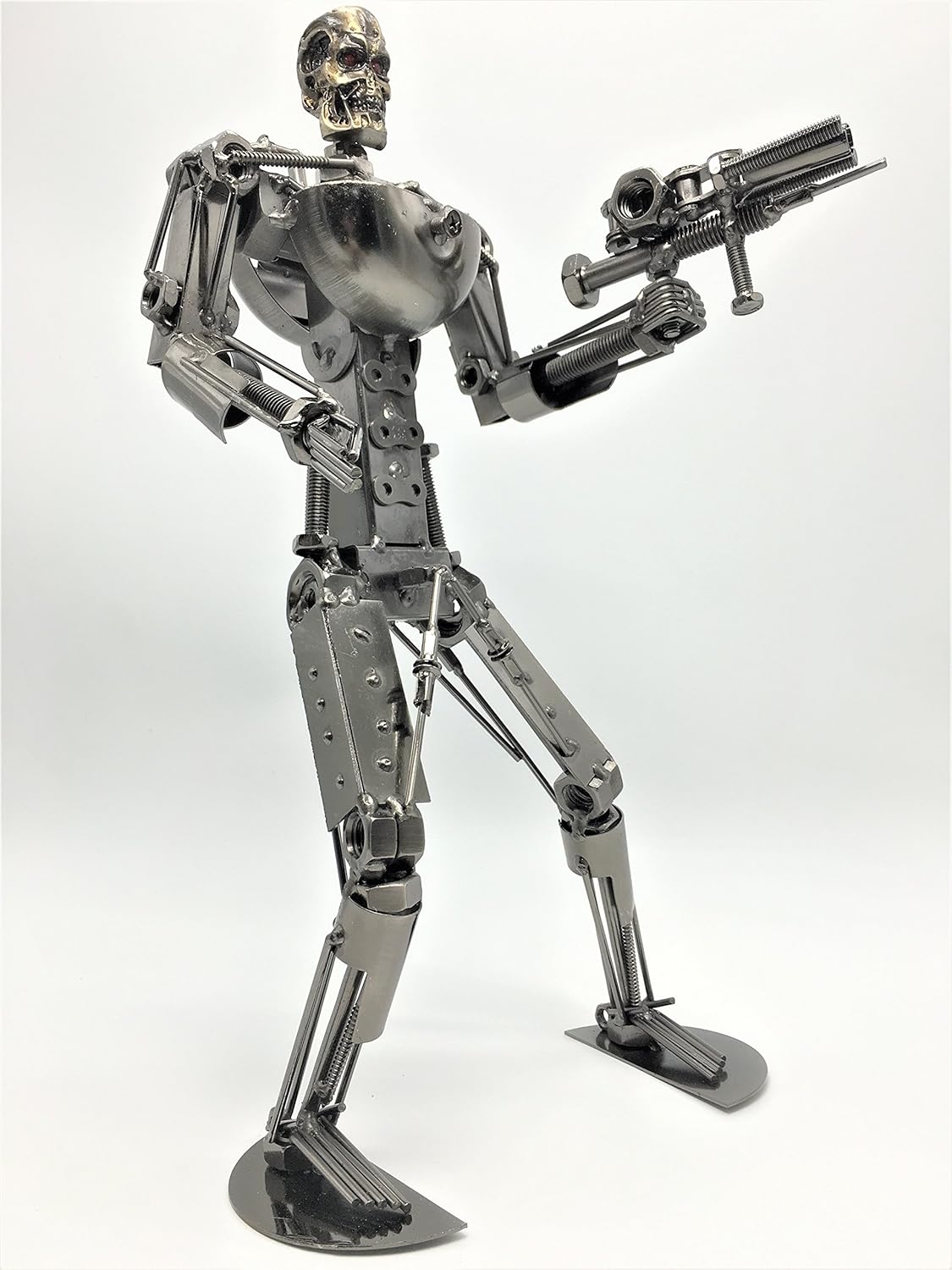 置物 オブジェ 飾り オシャレ インテリア プレゼント オールメタル 手作り ブリキ 撮影道具 ロボット ターミネター 約幅23 奥行19 高さ37cm 重量 約1 4kg 未来戦士 B079dly2l5 プラモデル模型パーツ 50 Off