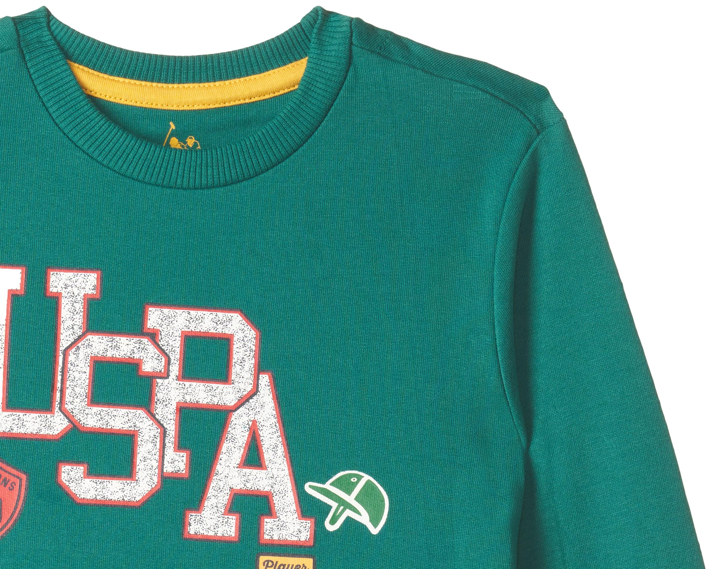 U.S. POLO ASSN. Boys Printed Cotton Looper Terry Printed Lt. Wt. Sweat Shirt (UKSWSON0136_ME. Green_12T) 3