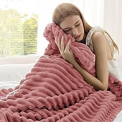 Bedsure GentleSoft Brick Dust Fleece Throw Blanket