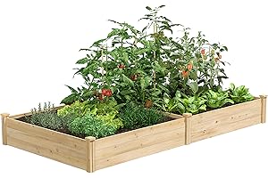 Greenes Fence Best Value Cedar Raised Garden Bed, 4' x 8' x 10.5" - Made in USA with North American Cedar