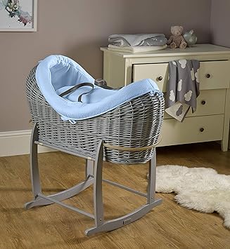 clair de lune grey moses basket