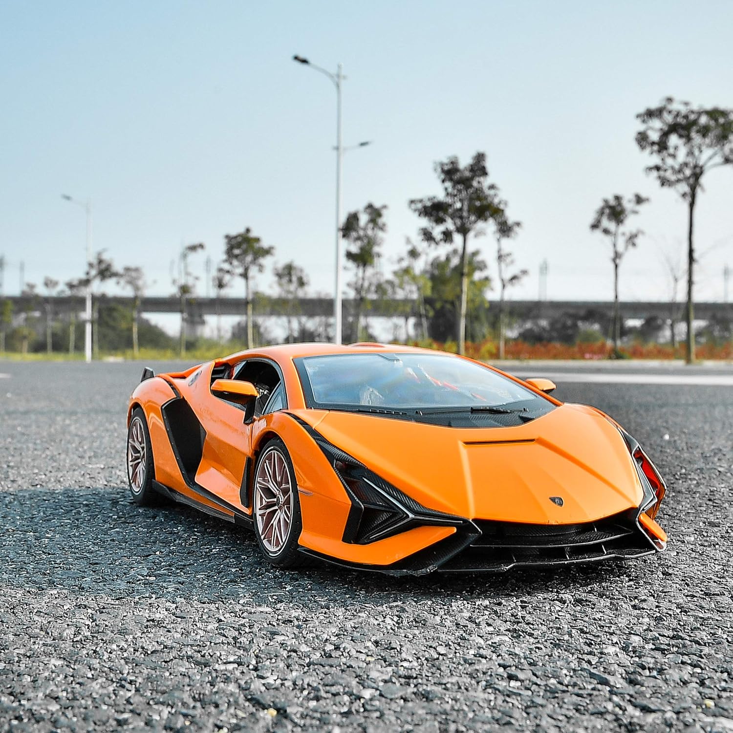 BEZGAR X RASTAR Licensed RC Series, 1:14 Scale Diecast Remote Control Car Lamborghini Sián FKP 37 Electric Sport Racing Hobby Toy Car Model Vehicle for Boys and Girls Teens and Adults Gift (Orange): Toys & Games