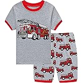Akyzic Little Boy Short Pajamas Sets for Toddler Sleepwear Summer 2 Piece kids Pjs 2-7T