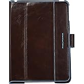 Piquadro Ipadair2 Stand Up Leather Case with Automatic Sleep/Wake Function, Black, One Size