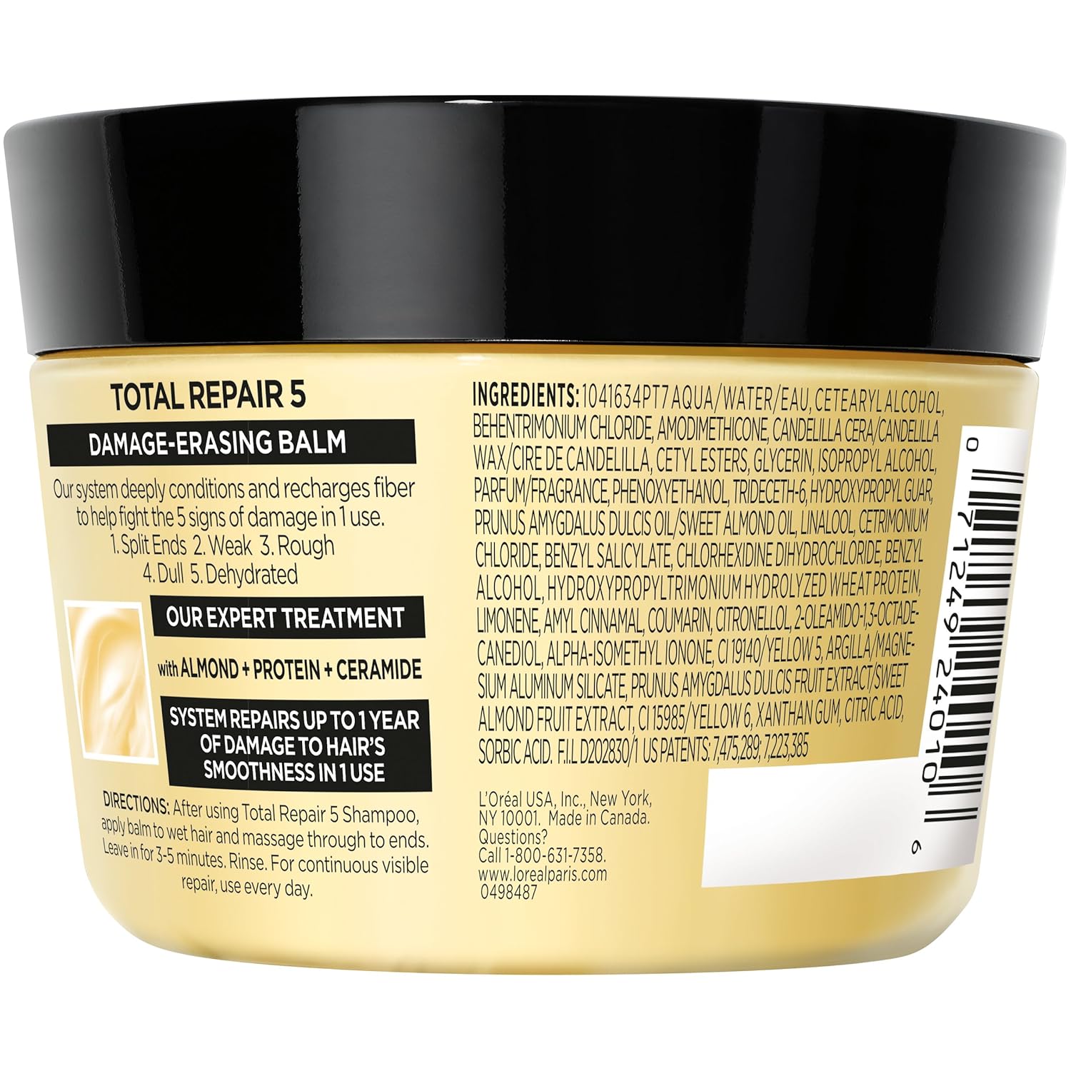 L'Oreal Paris Hair Care Elvive Total Repair 5 Damage-Erasing Balm, Almond and Protein, 8.5 Fluid Ounce: Beauty