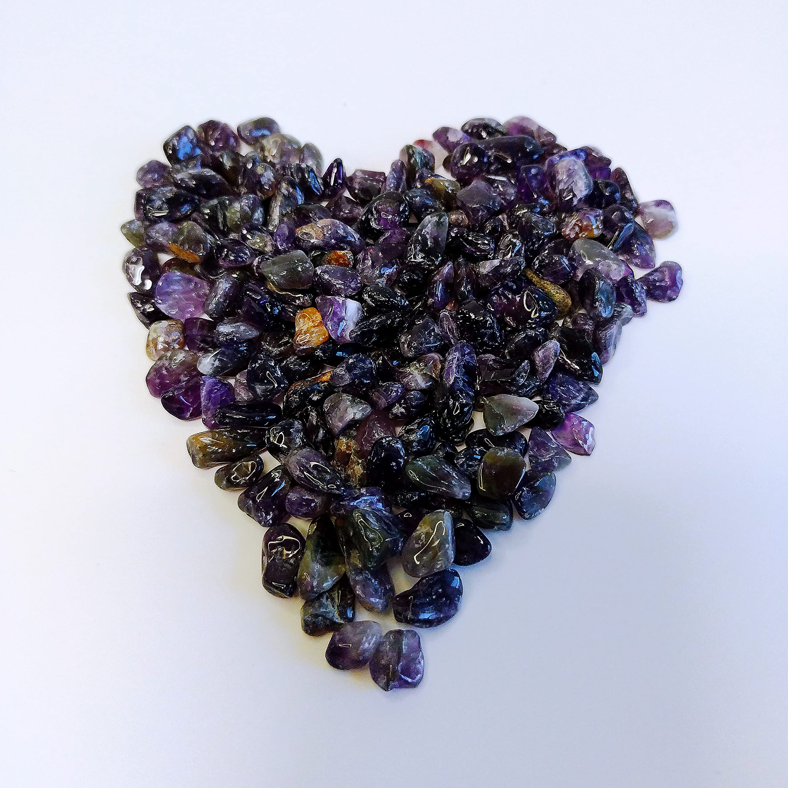 Zen&Tao Natural Amethyst Crystal Gemstone Semi-precious Stone Chips/Mini Tumblestones, Various Sizes and Weight, Decorative Stones (7-9mm 200g)