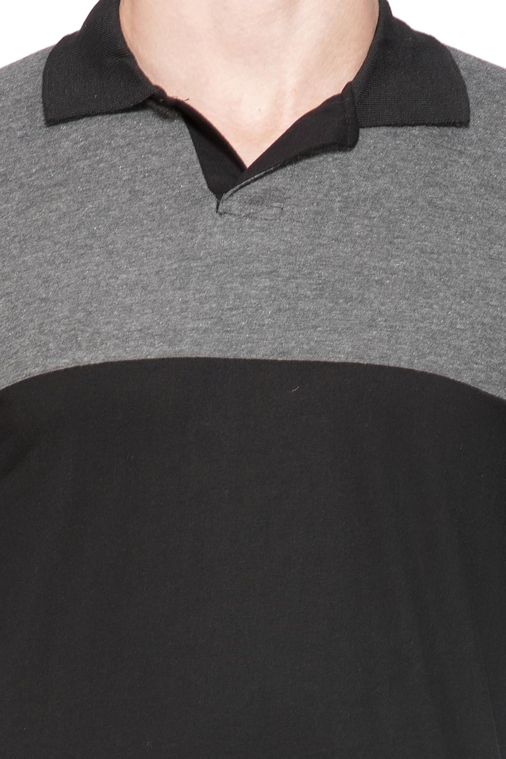 v3squared men's cotton full sleeve t-shirt grey and black