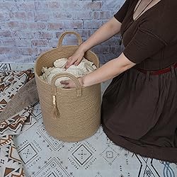 XUANGUO Rope Laundry Basket Laundry Hamper for