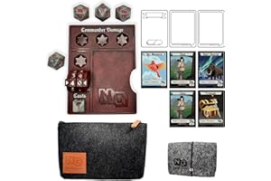 NERD GEAR Commander Essentials Kit - Ultimate Accessory for MTG Commander EDH - MTG Command Zone Tray - Health Counter - Spin Down Dice - Dry Erase Tokens (Chaos Red)