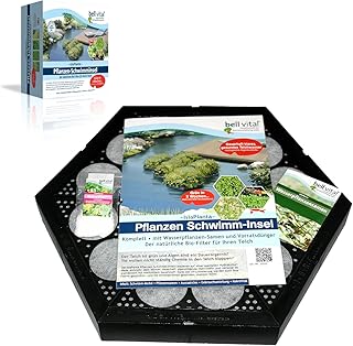 bell vital® Isla Planta Pflanzinsel (1er Set) für einen sauberen Teich, rein biologisch, modular erweiterbar, 38cm