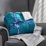 Bedsure Sherpa Fleece Throw Blanket Turquoise 220x240cm Queen Size view 6