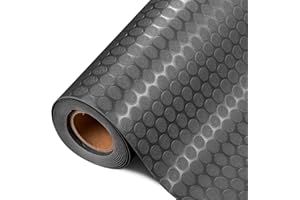 TUFFIOM 7.5 x 17 FT Garage Floor Mat, Thickened Coin Plate PVC Garage Mats Flooring Roll for Under Car, Garage Car Parking Mats for Compact SUVS, Sports Car
