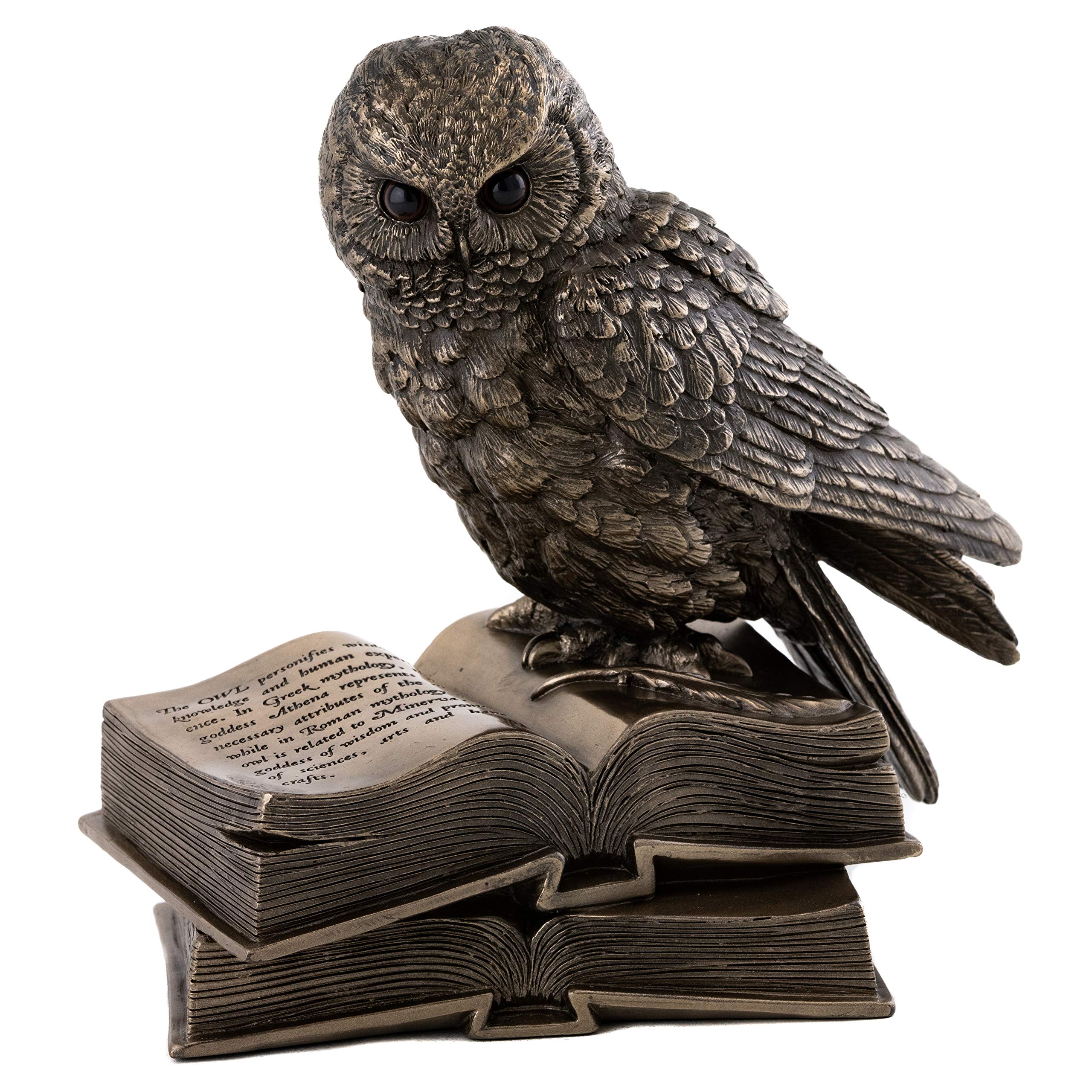 Top Collection Owl on Book Statue Great Horned Owl Sculpture in