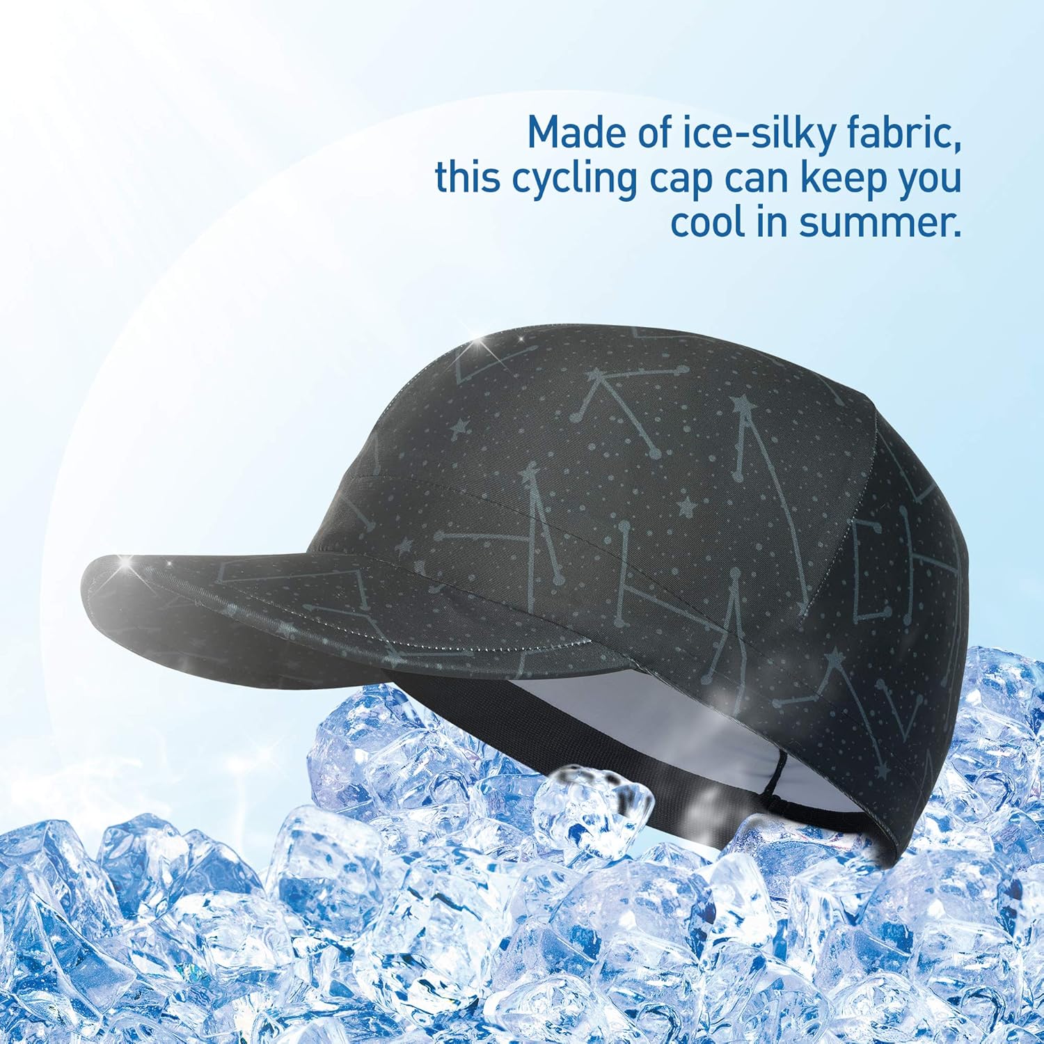 SUNMECI Cycling Cap for Men Cooling Adjustable Bike Hat with Little Brim Perfect Under Helmet: Clothing