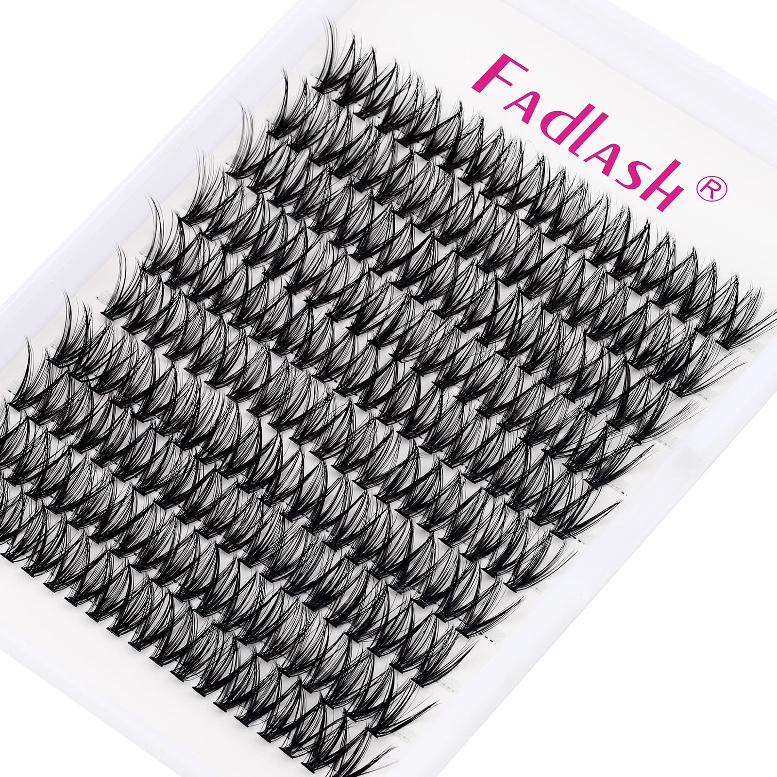 FADLASH 40D 0.07mm D Curl 17mm Mixed Trays Cluster Lashes DIY Eyelash Extensions