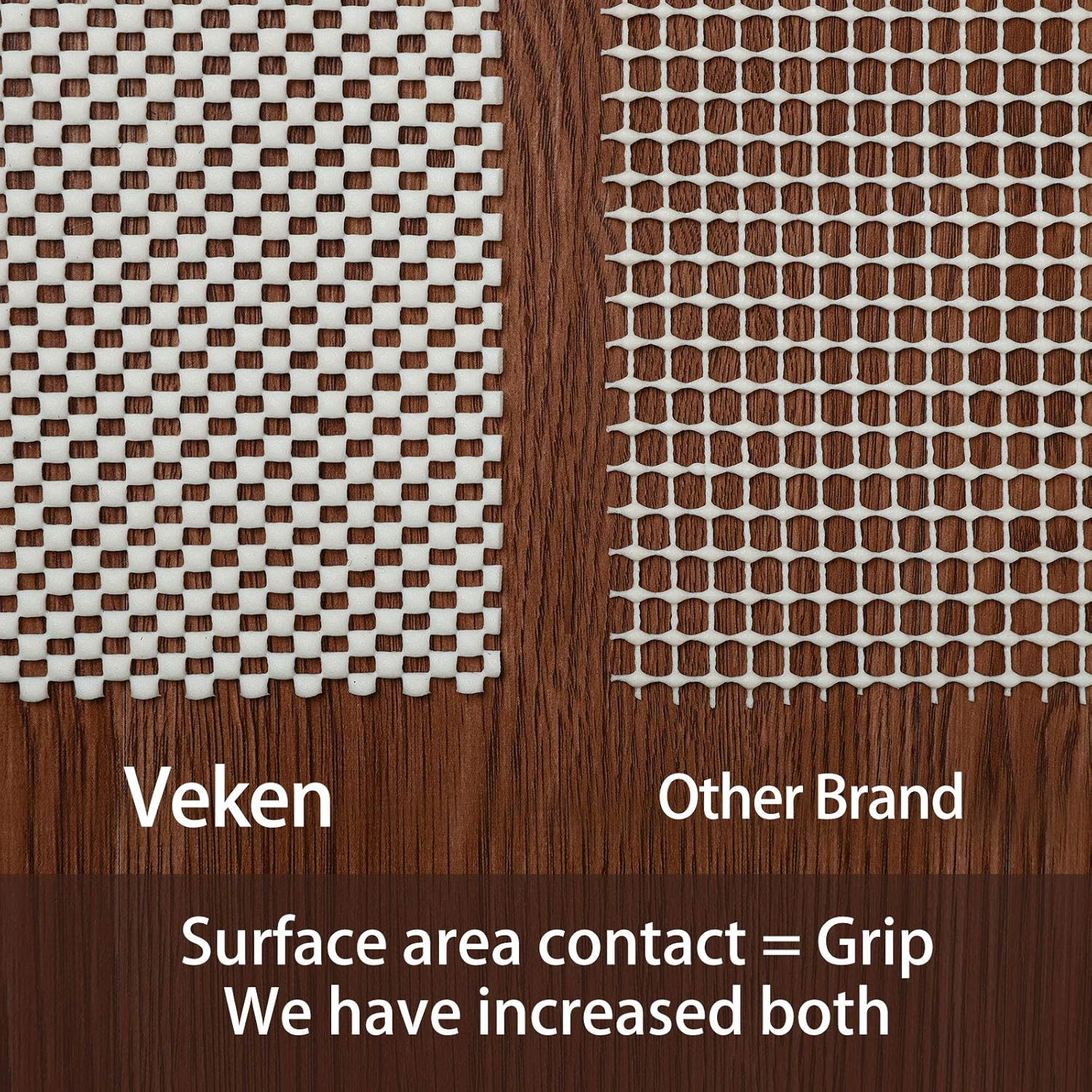 Veken Non-Slip Rug Pad Gripper 8 x 10 Ft Extra Thick Pad for Hard Surface Floors, Keep Your Rugs Safe and in Place: Furniture & Decor