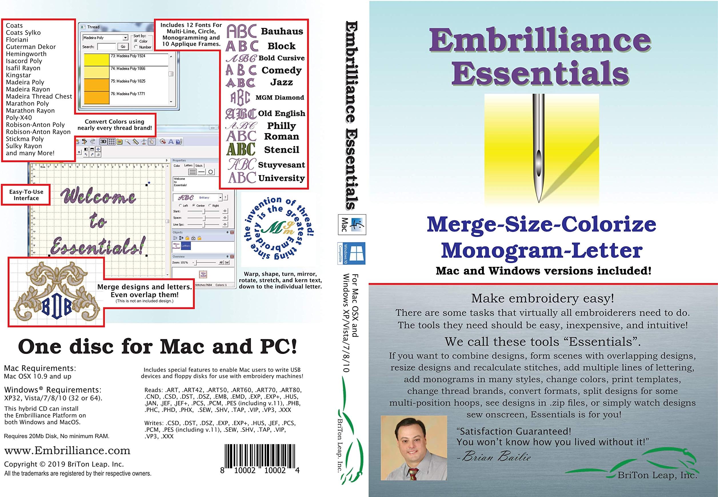 EmbrillianceEssentials Embroidery BB-ESS10