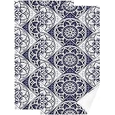 Fopoer Blue and White Floral Hand Towels for Bathroom 14x28 Inch, Modern Flower Decorative Bath Towels Set of 2 for Farmhouse Gym Kitchen Hotel Home Bathroom Decor Accessories Gifts