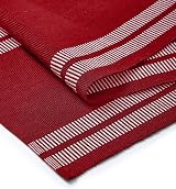 Encasa XO Dining Table Runner 32x183 cm Red Fine Rib Cotton view 5