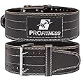ProFitness Genuine Leather Workout Belt (4 Inches Wide) - Proper Weight Lifting Form - Lower Back Support for Squats, Deadlif