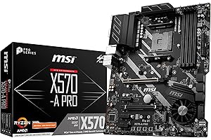 MSI X570-A PRO Motherboard (AMD AM4, DDR4, PCIe 4.0, Sata 6GB/S, M.2, USB 3.2 Gen 2, HDMI, ATX)