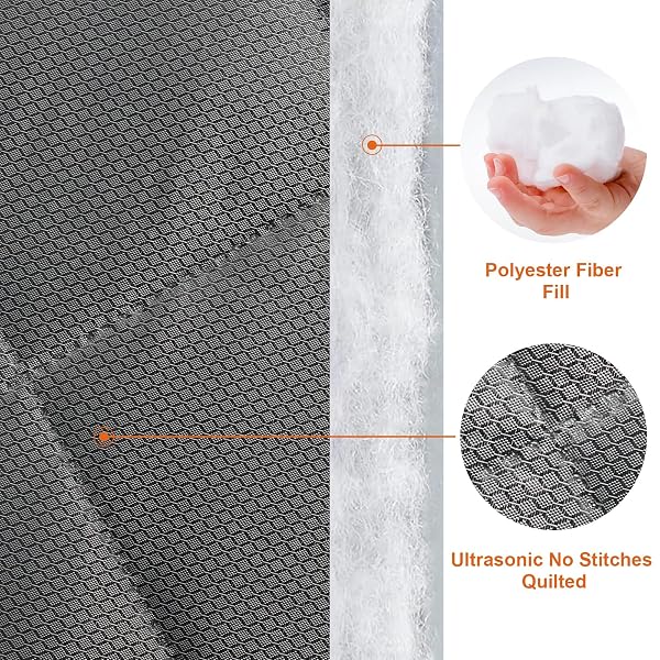 WOCHITV MAGNETIC THERMAL INSULATED DOOR CURTAIN FITS DOOR SIZE 32″ X 80″, DURABLE WATERPROOF CLOTH, POLYESTER FIBER FILLING, WEATHERPROOF, WINDPROOF, REDUCE NOISE, VISIBLE PANELS, SIDE OPENING, GRAY