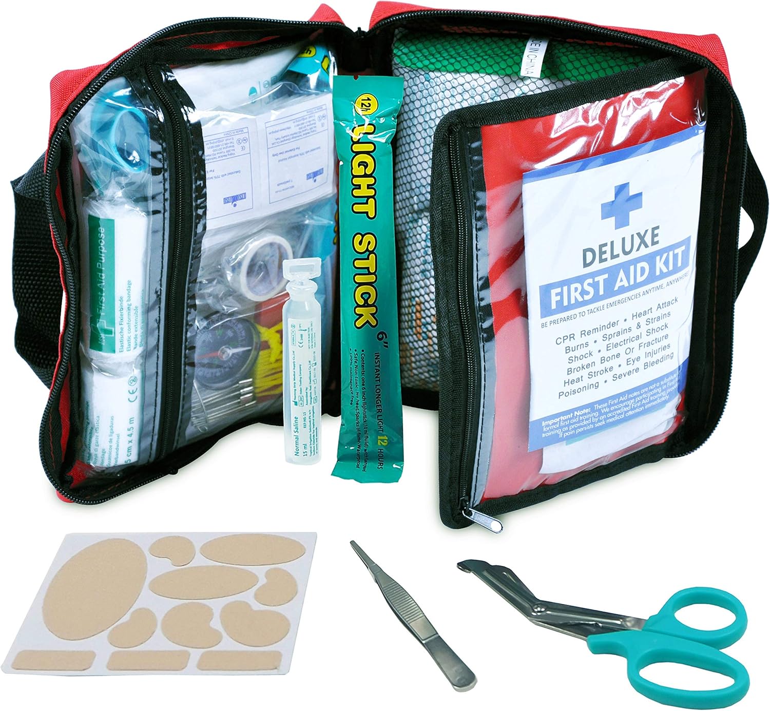 General Medi First Aid Kit -309 Pieces- Reflective Bag Design, Including Eyewash, Bandages - Image 5