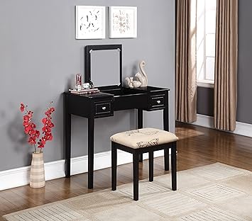 Amazon.com: Linon Home Decor Vanity Set with Butterfly Bench ... Linon Home Decor Vanity Set with Butterfly Bench, Black Amazon.com: Linon Home Decor Vanity Set with Butterfly Bench ... Linon Home Decor Vanity Set with Butterfly Bench, Black