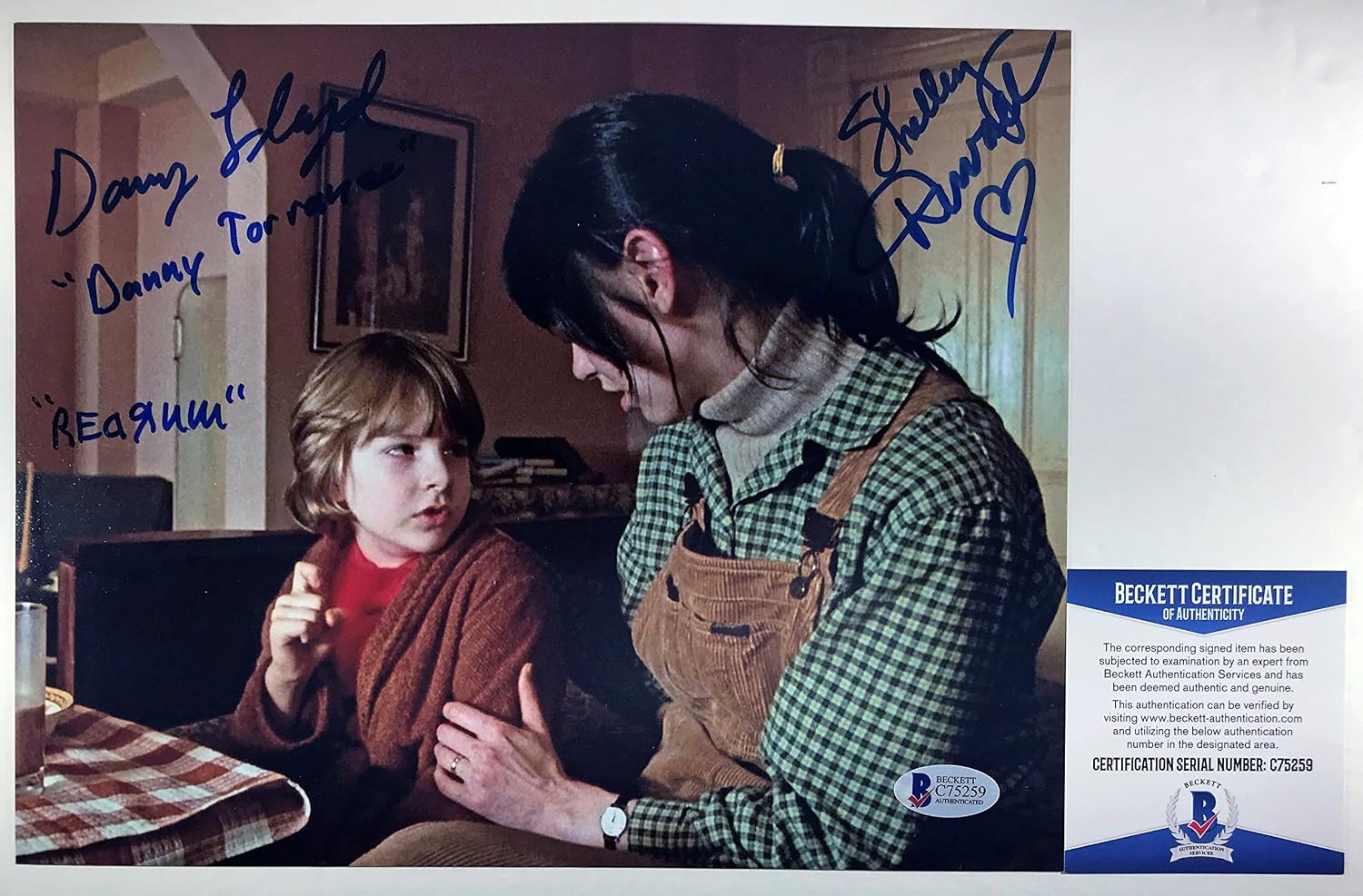 Red Rum Shelley Duvall Danny Lloyd Signed The Shinning 8x10 Photo 2 Bas At Amazon S Entertainment Collectibles Store