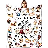 Tinerpoim Dog Blanket Gifts for Girls Women, Dogs Blankets Gifts for Dog Lovers, Dogs Birthday Gifts Decor Throw Blanket 50" x 40"