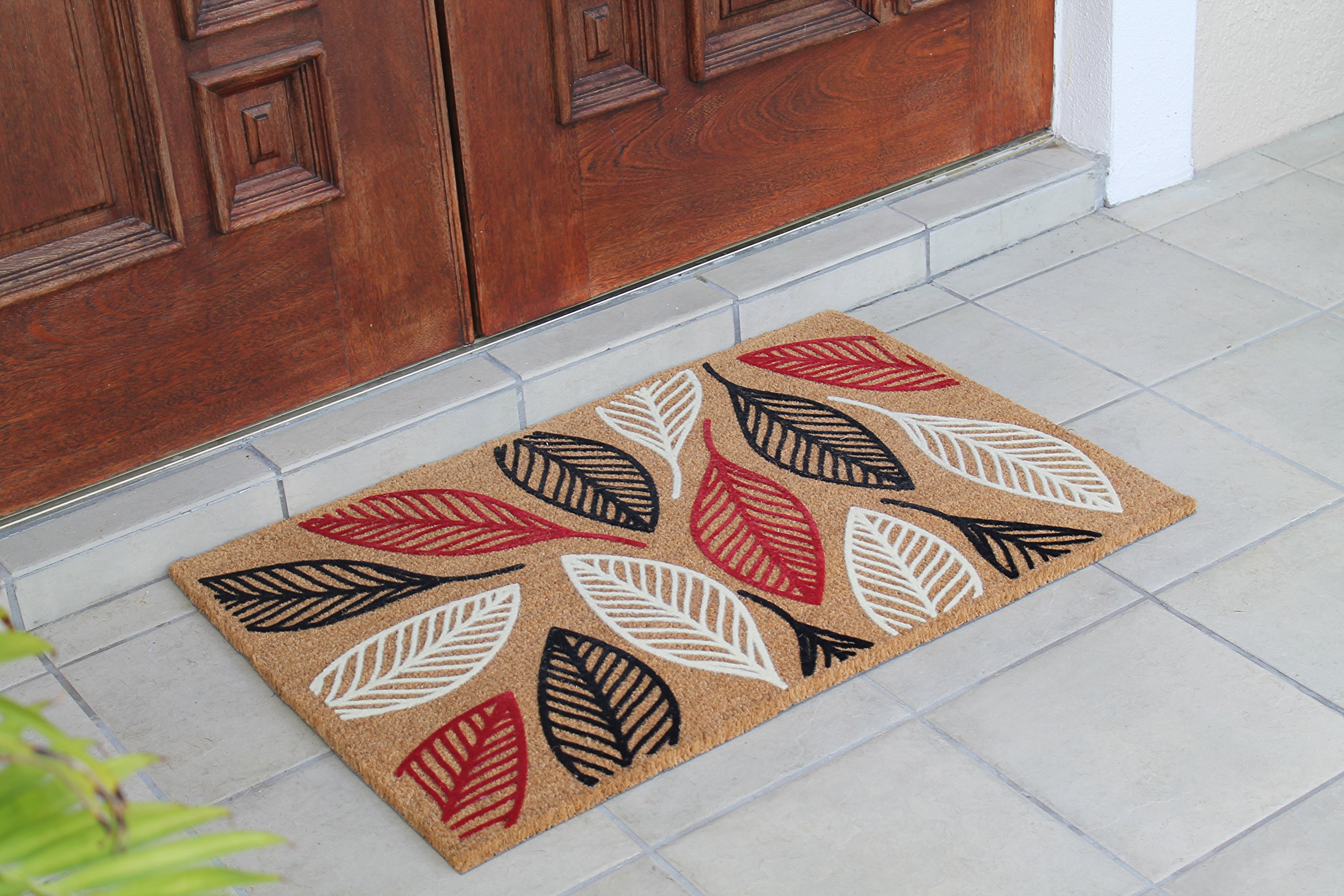 A1 Home Collections First Impression Flocked Doormat, Vilfred Leaf Coir, eBay