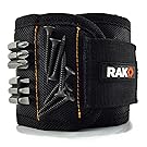 RAK Magnetic Wristband with Strong Magnets for Holding Screws, Nails, Drill Bits - Best Father's Day Gift for Men, DIY Handyman, Father/Dad, Husband, Boyfriend, Him, Women (Black)