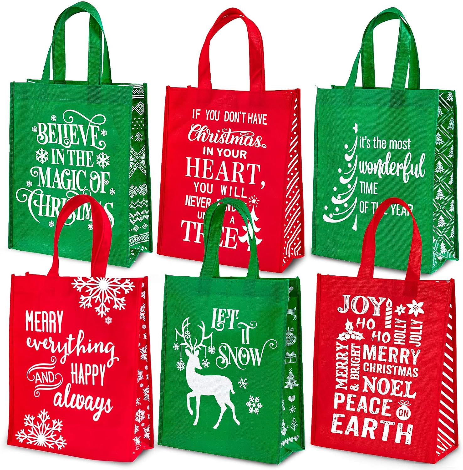 reusable shopping bags christmas