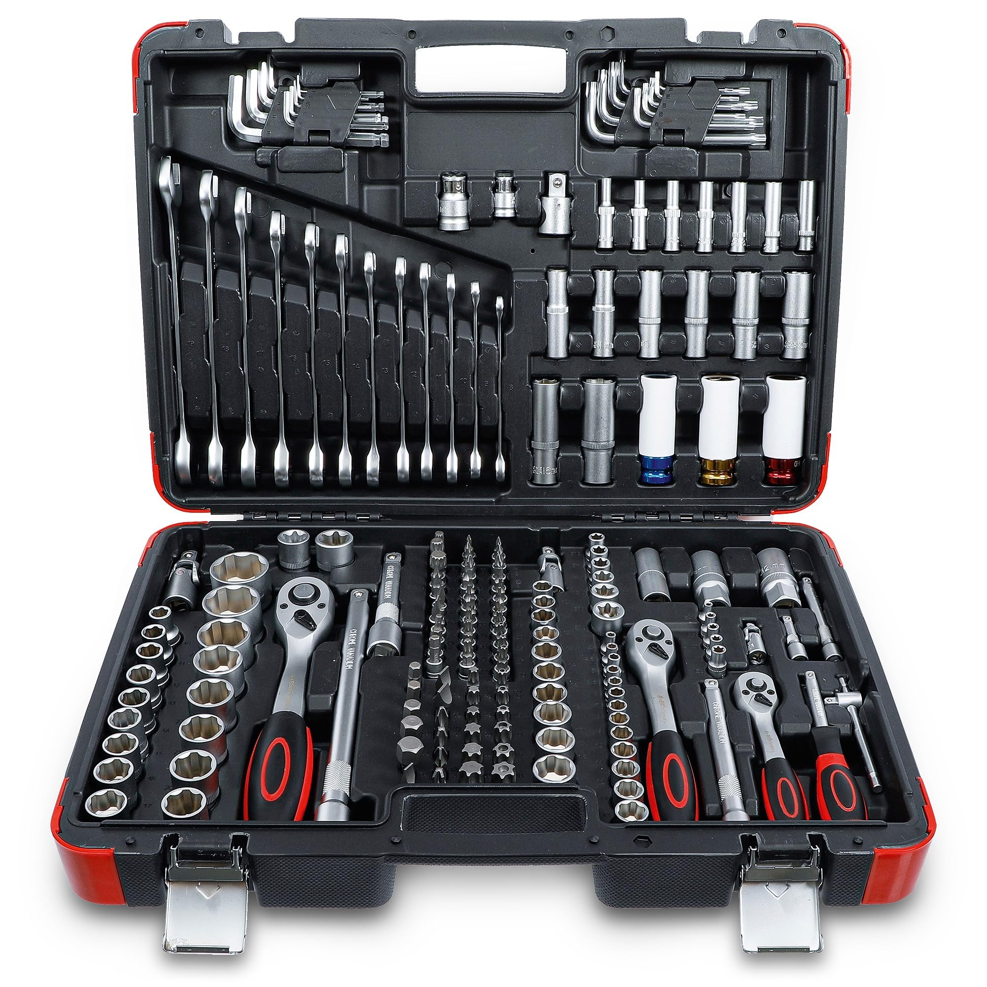 BGS Diy 15217 | Socket Set | 6.3 mm (1/4") / 10 mm (3/8") / 12.5 mm (1/2") Drive | 176 pcs.