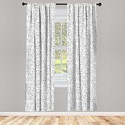 Lunarable Atom Window Curtains, Simplistically