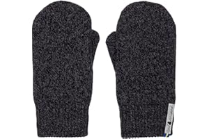 ÖJBRO VANTFABRIK Winter Mittens 100% Merino Wool 4-Layers Wind Resistant Mitts (Karg Rörö (Black), Large)
