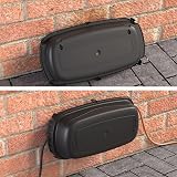 D-Line Weatherproof Outdoor Electrical Box IP54 Extension Socket Black view 9