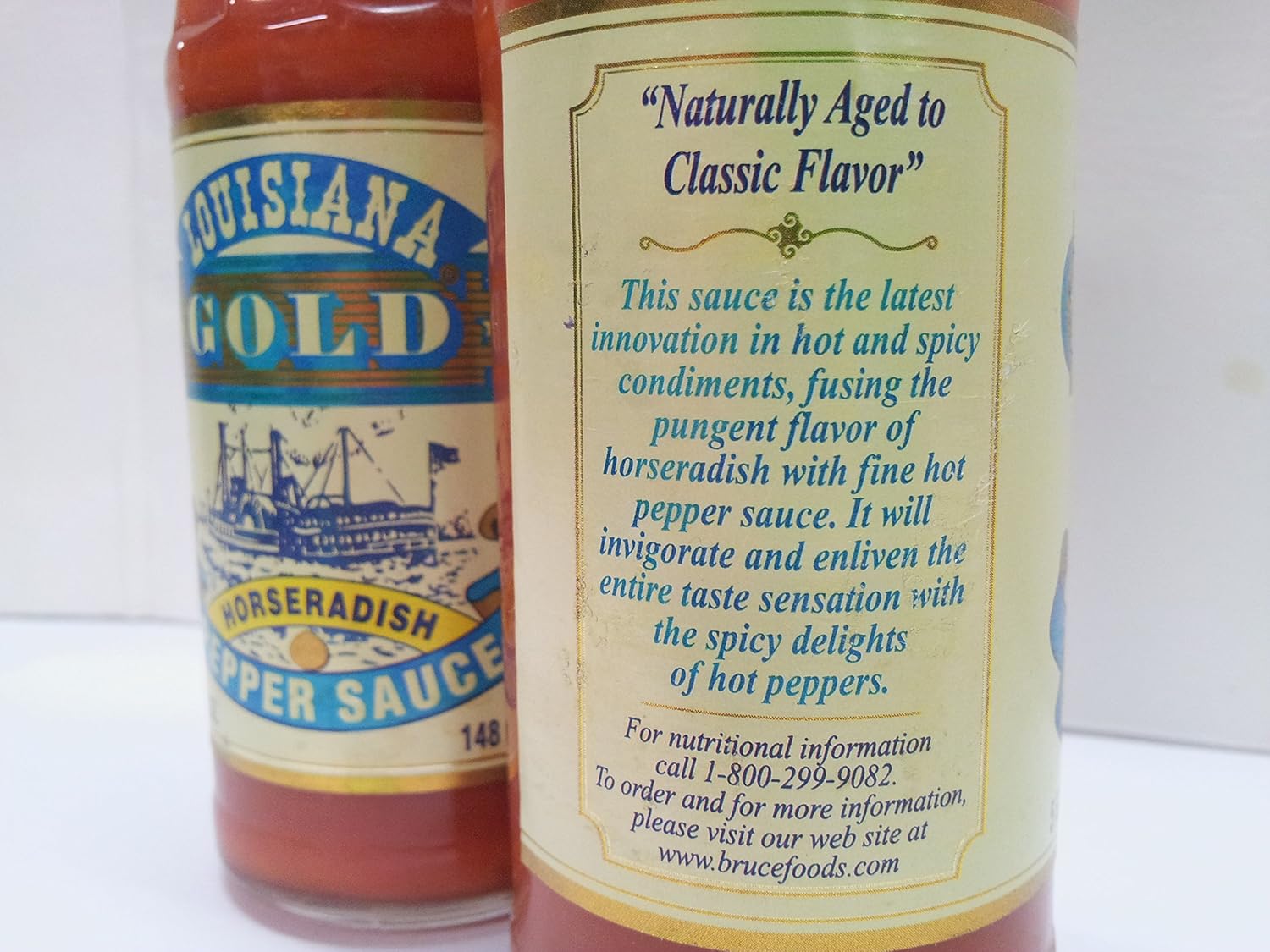 Louisiana Gold Horseradish Pepper Sauce 5 fl. oz. (Pack of 2) Food