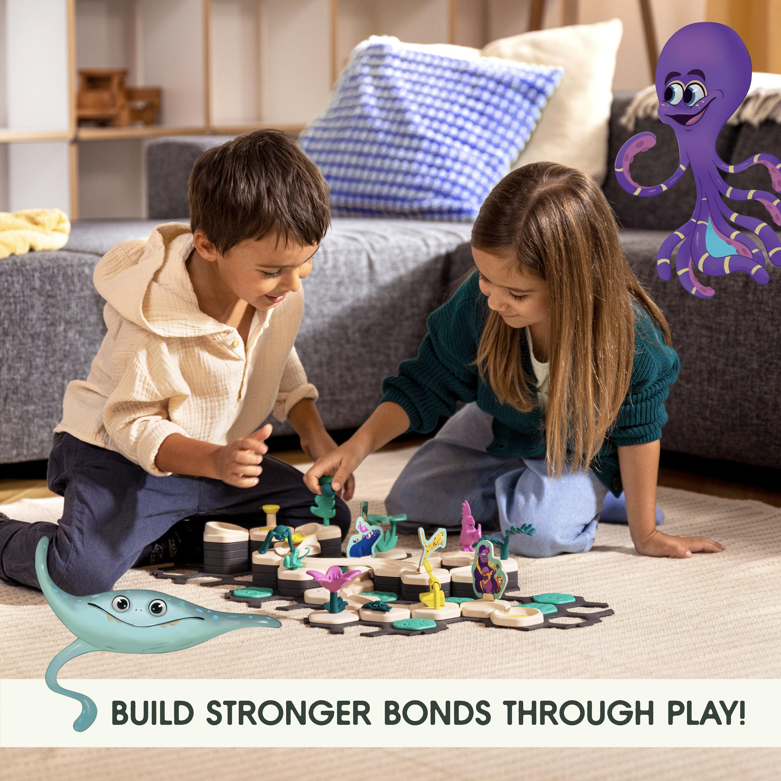Ravensburger GraviTrax Junior Starter Set - My Ocean - 58-Piece Marble Run Game - Fun and Educational Preschool Marble Building - STEM-Friendly, Interactive Learning - Kids Age 3 and Older