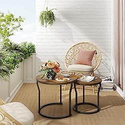Hoctieon Nesting Coffee Tables, Round Nesting