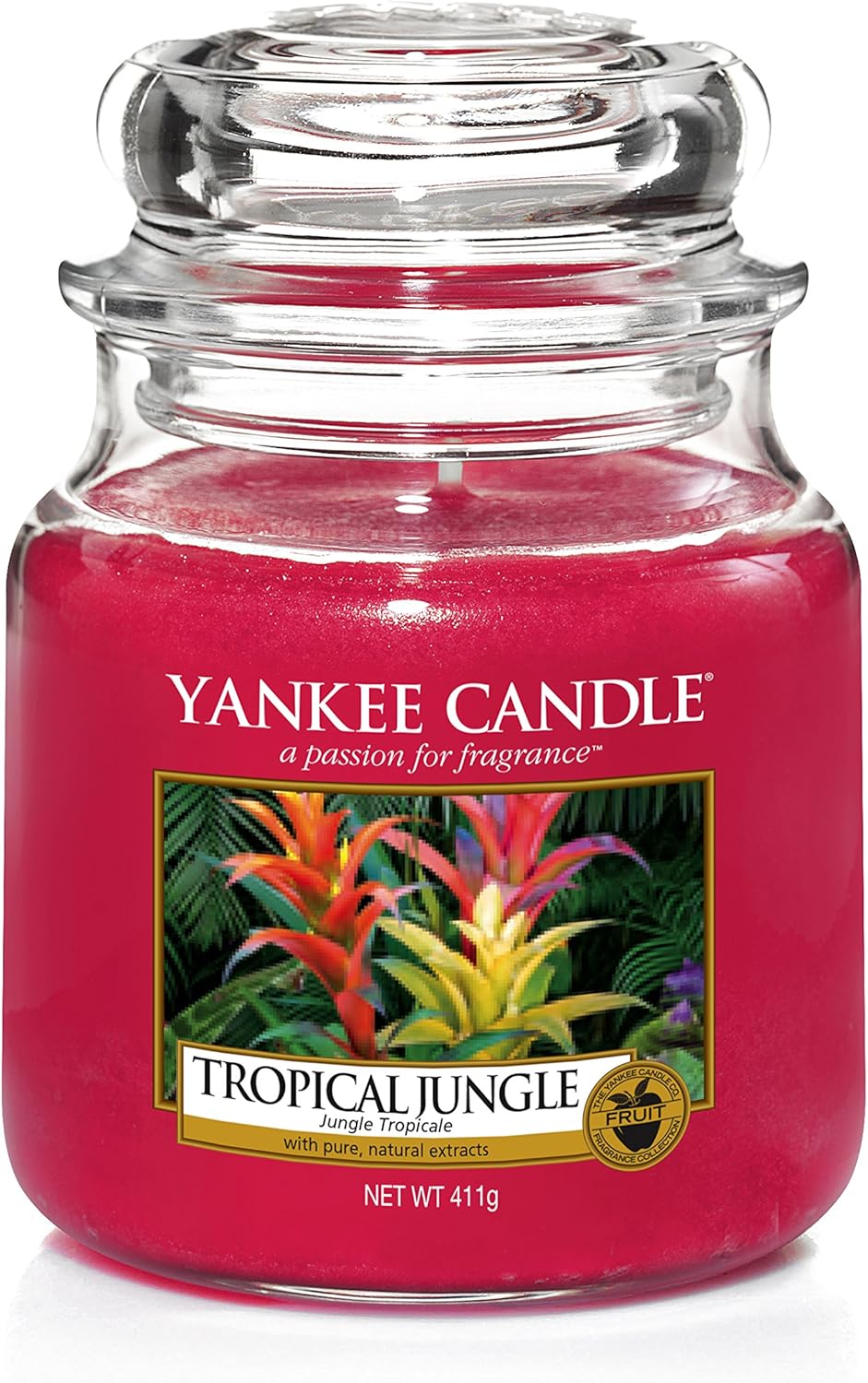 Yankee Candle Tropical Jungle Jar, Pink, 10.7 x 10.7 x 12.7 cm Amazon