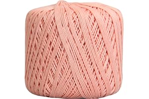 Threadart 100% Pure Cotton Crochet Thread - SIZE 3 - Color 4 - LT PINK - Size 10 and 3 - Singles and Bulk Packs Available