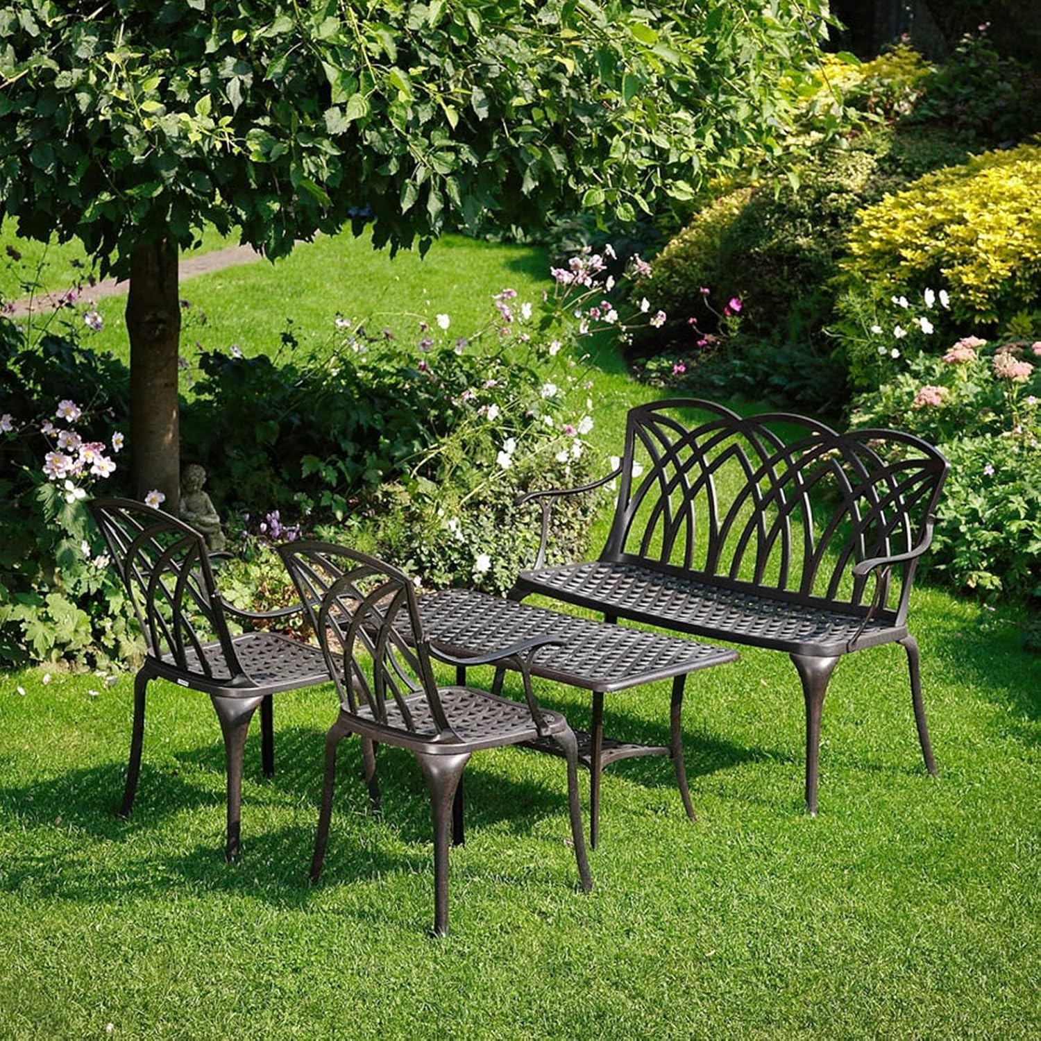 Lazy Susan - CLAIRE Rechteckiger Garten Beistelltisch mit 1 APRIL