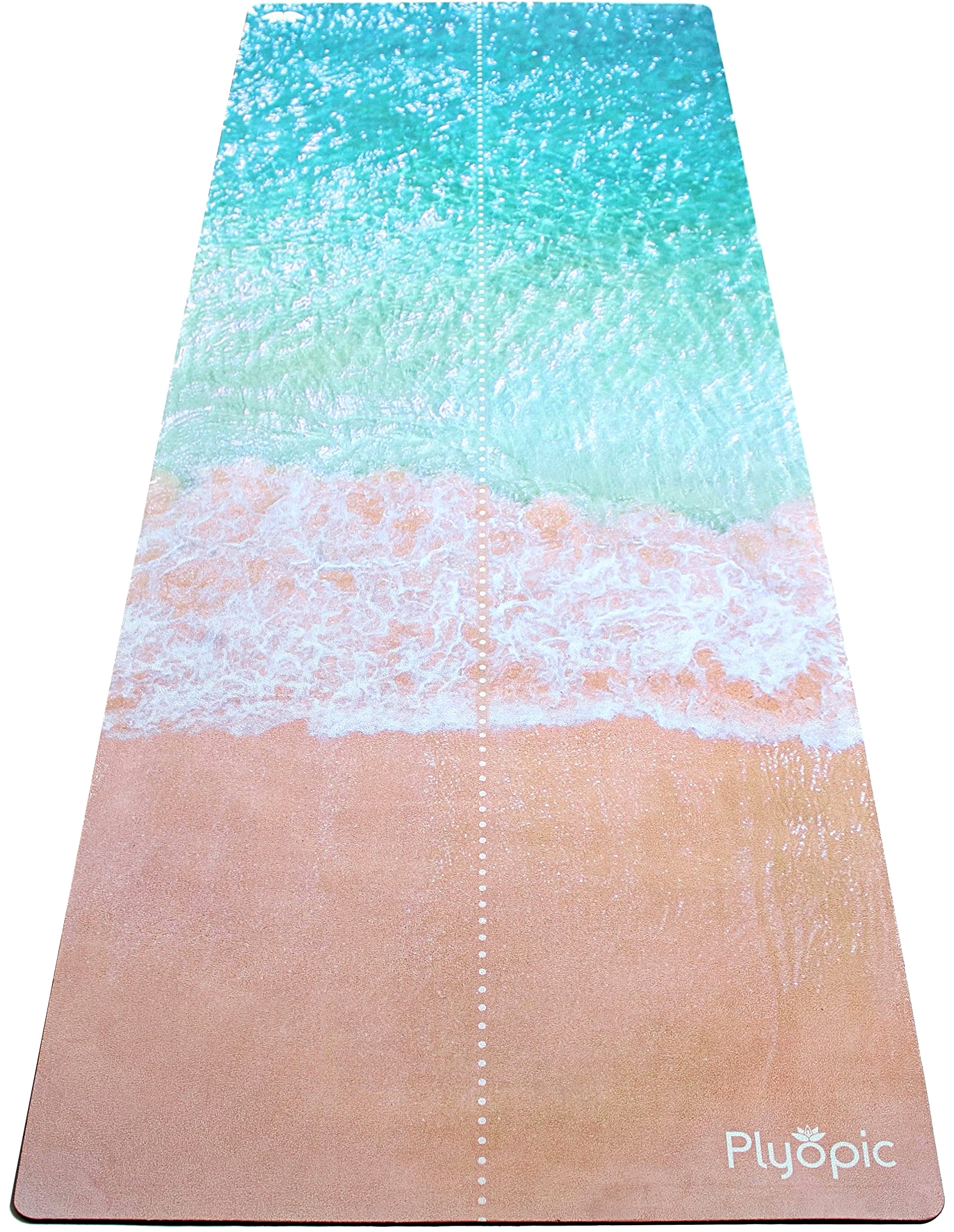 Plyopic All-In-One Hot Yoga Mat | Luxury Sweat-Grip Mat/Towel Combo | Non-Slip, Eco-Friendly Natural Rubber | Ideal for Yoga, Pilates, Bikram, Hot yoga, Workout and Exercise Beach Face