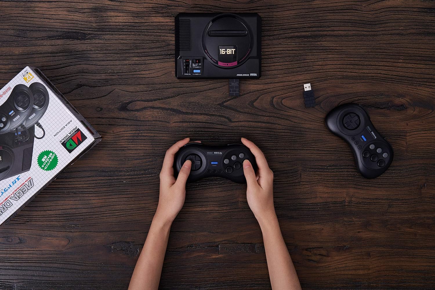 8Bitdo M30 2.4G Wireless Gamepad for Sega Genesis Mini and Mega Drive Mini - Sega Genesis: Video Games