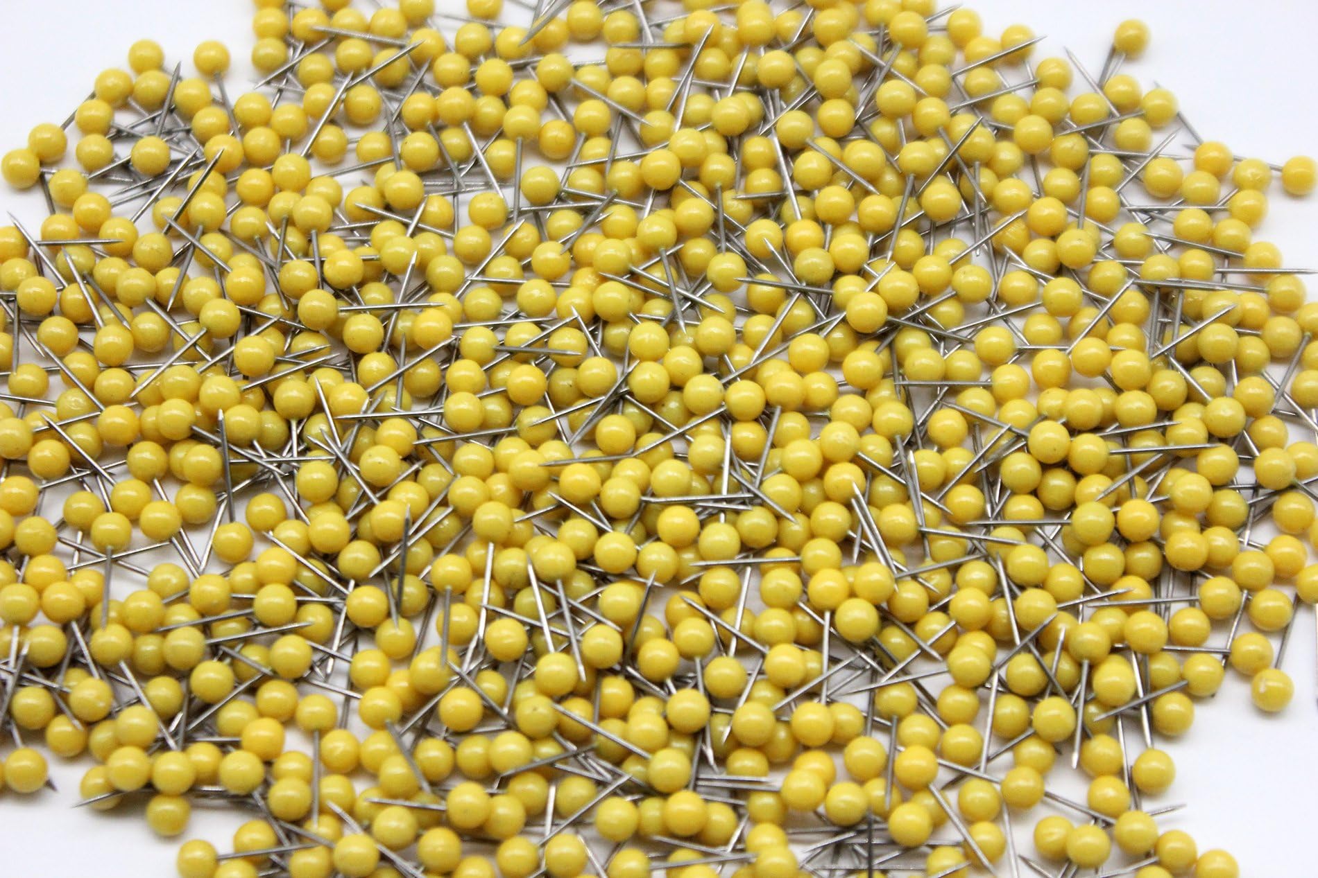 Giantstar Map Tacks Push Pins, Pack of 100 (Yellow)