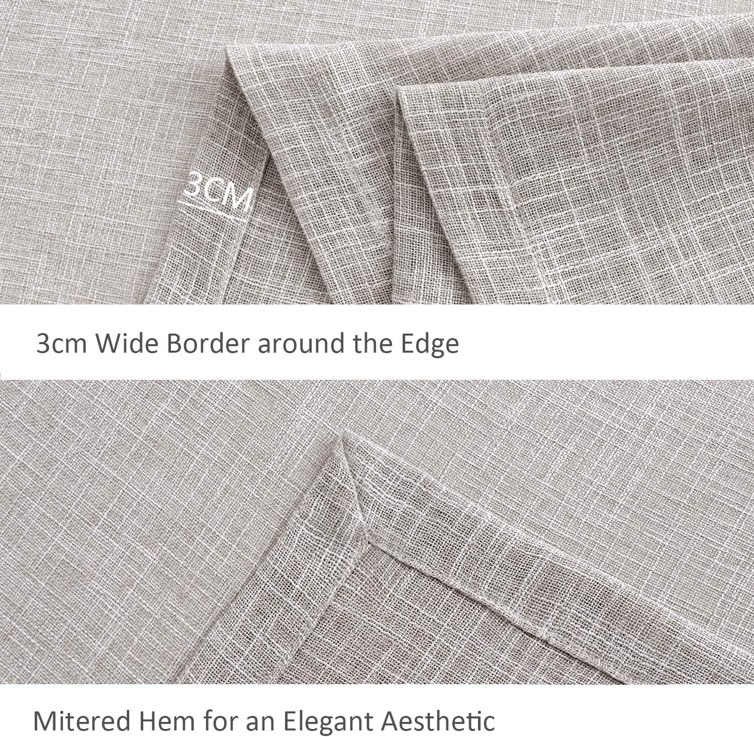 maxmill Flaxy Faux Linen Table Cloth with 2-Tone Slubby Texture Wrinkle Resistant Anti-Shrink Soft Tablecloth for Kitchen Dining Tabletop for Buffet Banquet Rectangle 52 x 70 Inch Linen: Home & Kitchen