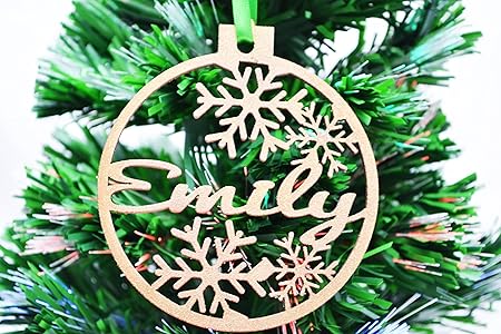 Palline Di Natale Per Foto.Palline Di Natale Per L Albero In Legno Personalizzabili Glitter Gold Amazon It Casa E Cucina