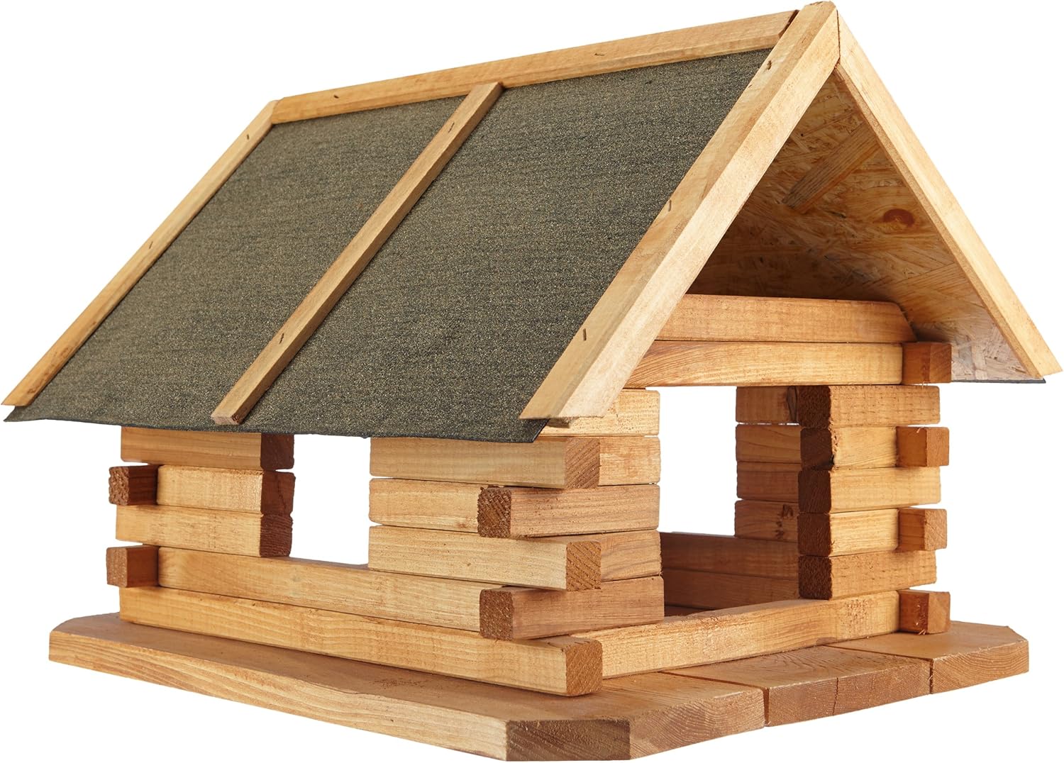 Elmato Vogelhaus Island - 25x18cm Vogelfutterhaus Mit öffenbarem Dach