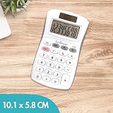 Lexibook 8-Digit Pocket Calculator C208 Solar Battery White Grey view 5